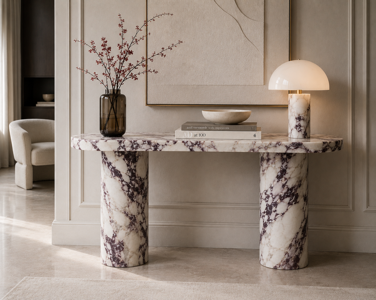 Pillar Calacatta Viola Console