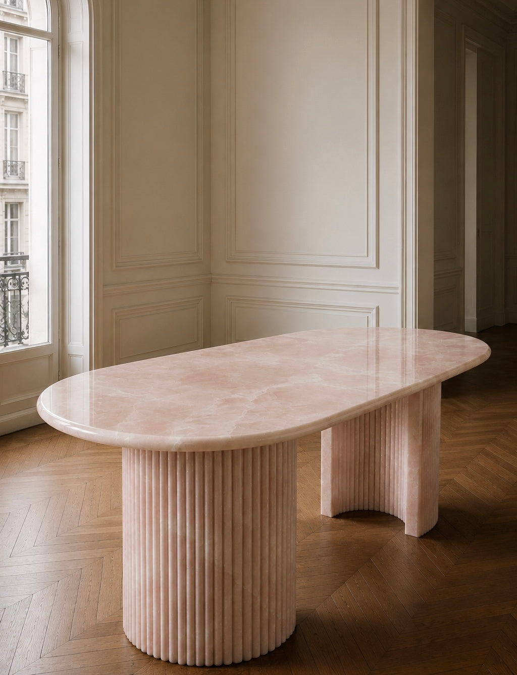 Pink Onyx Monolith Dining Table