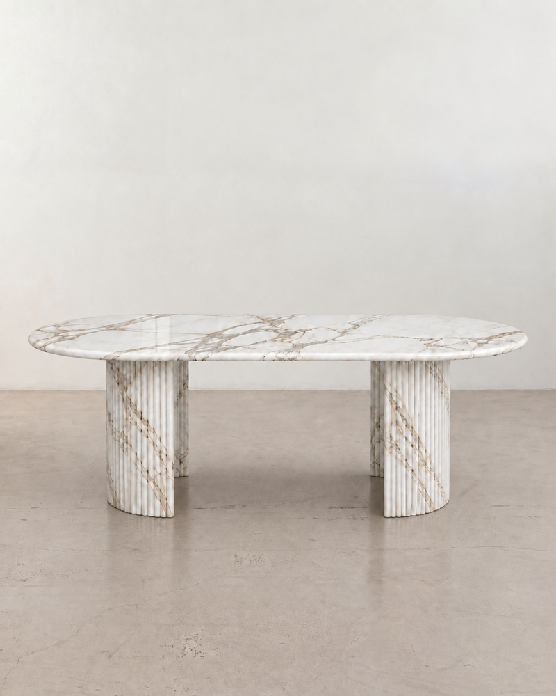 Calacatta Monolith dining table