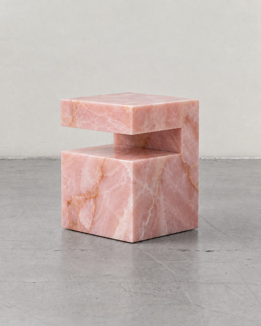Pink Onyx Qubic Coffee Table
