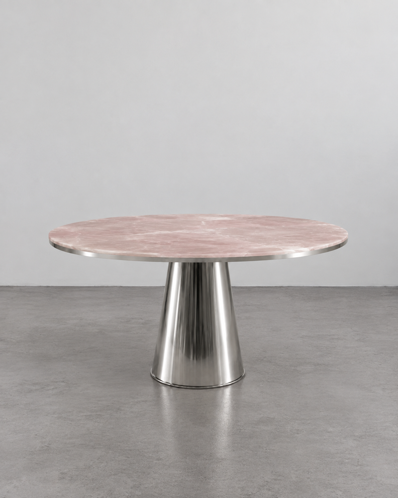 Veloce Pink Onyx Dining Table