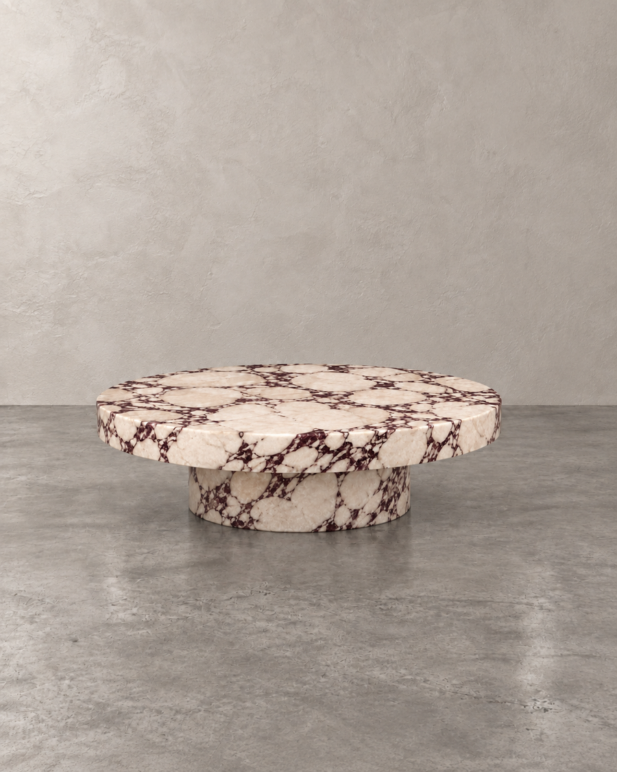 Plinth Calacatta Viola Round Coffee Table