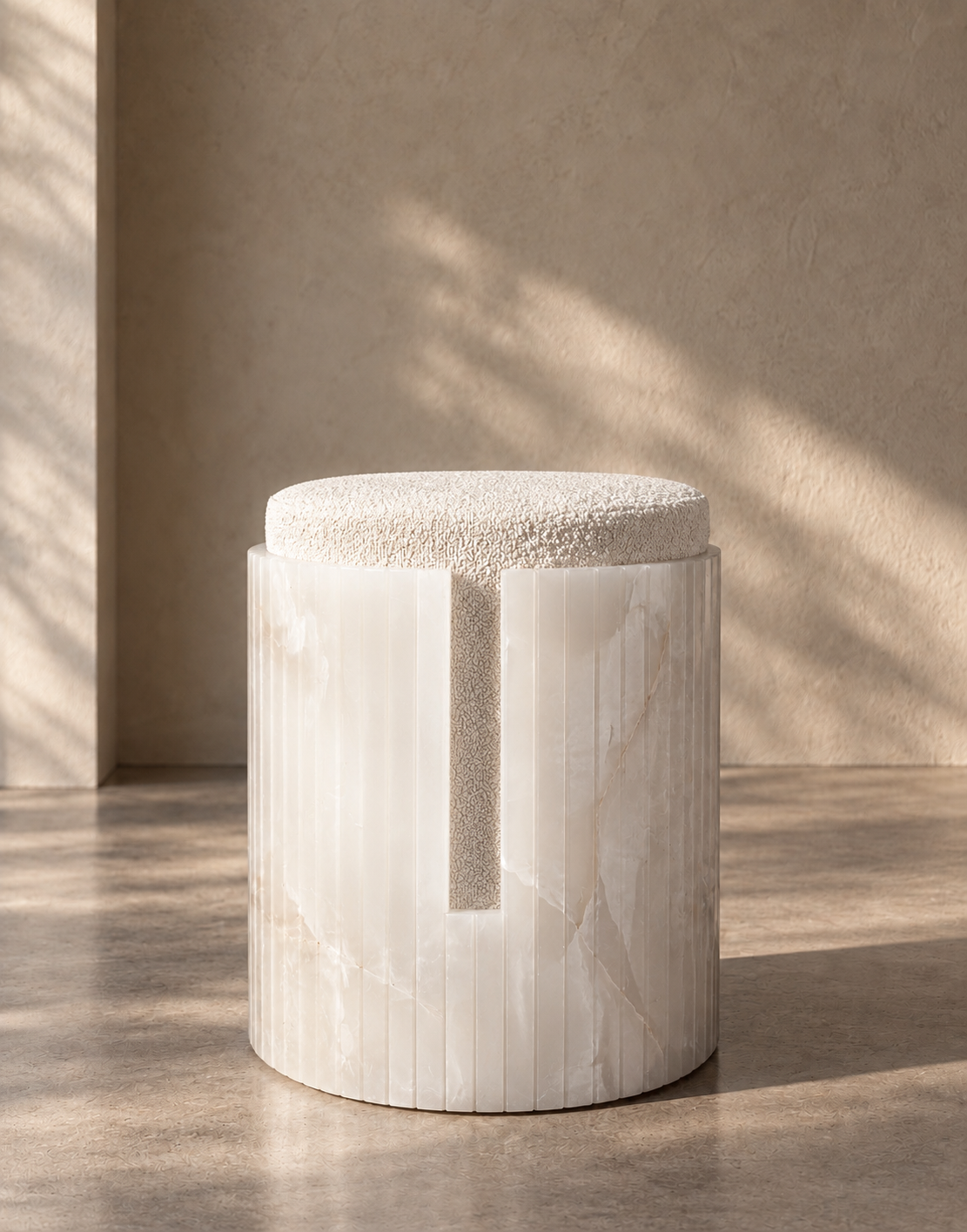 Puf Fiona White Onyx