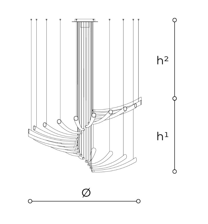 Chandelier Pulsa Spiral Italamp