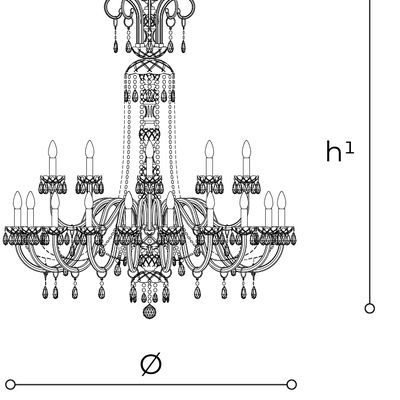 Żyrandol 117/20+10 Italamp