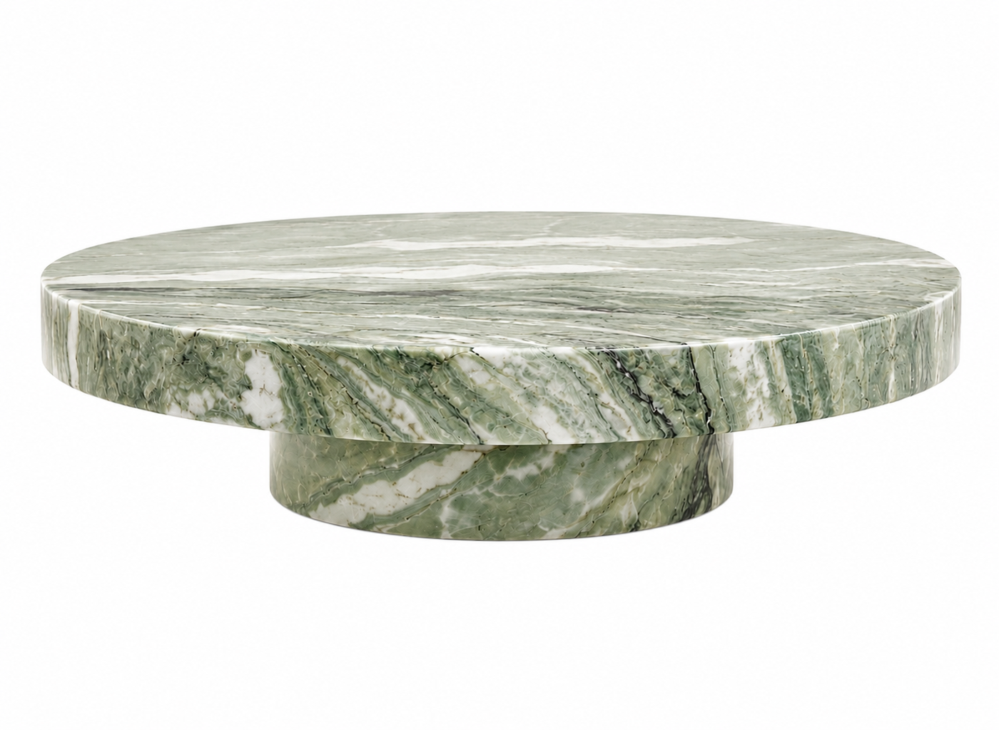 Okrągły stolik kawowy Plinth Cipollino