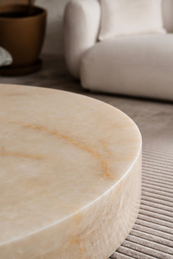 Coffee table Rondo White Onyx