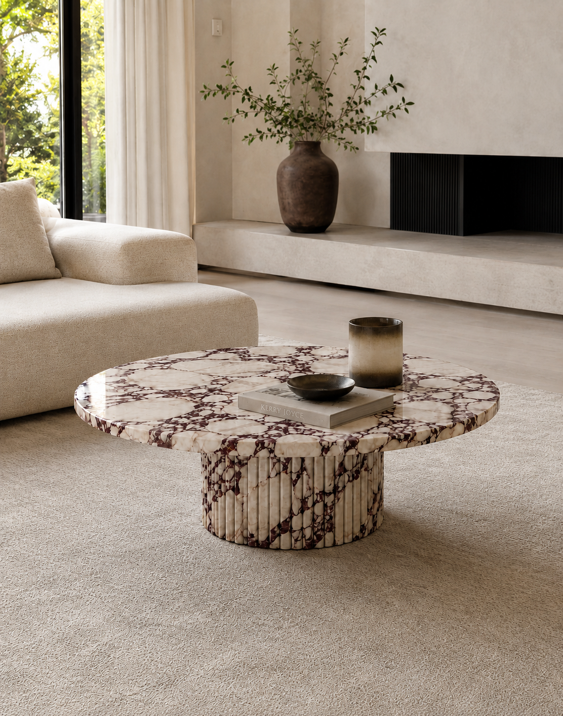 Orbit Calacatta Viola Coffee Table