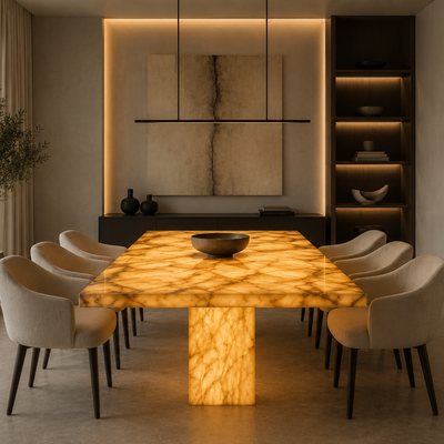 Stół jadalniany Monolith Honey Onyx