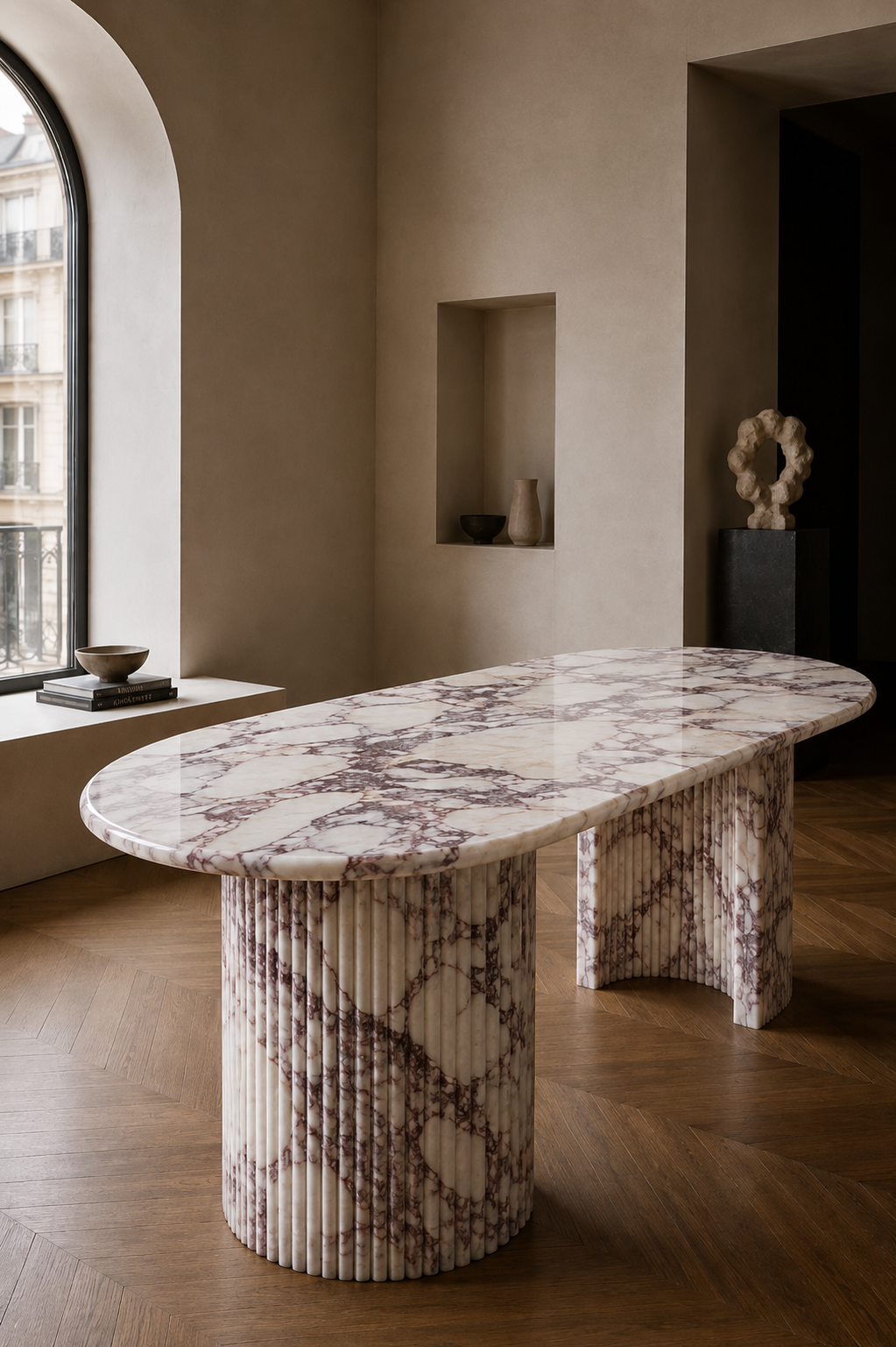 Calacatta Viola Monolith Dining Table