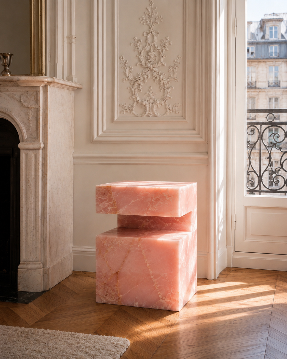 Stolik Pink Onyx Qubic
