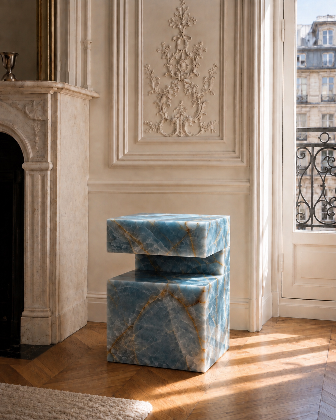 Stolik Blue Onyx Qubic