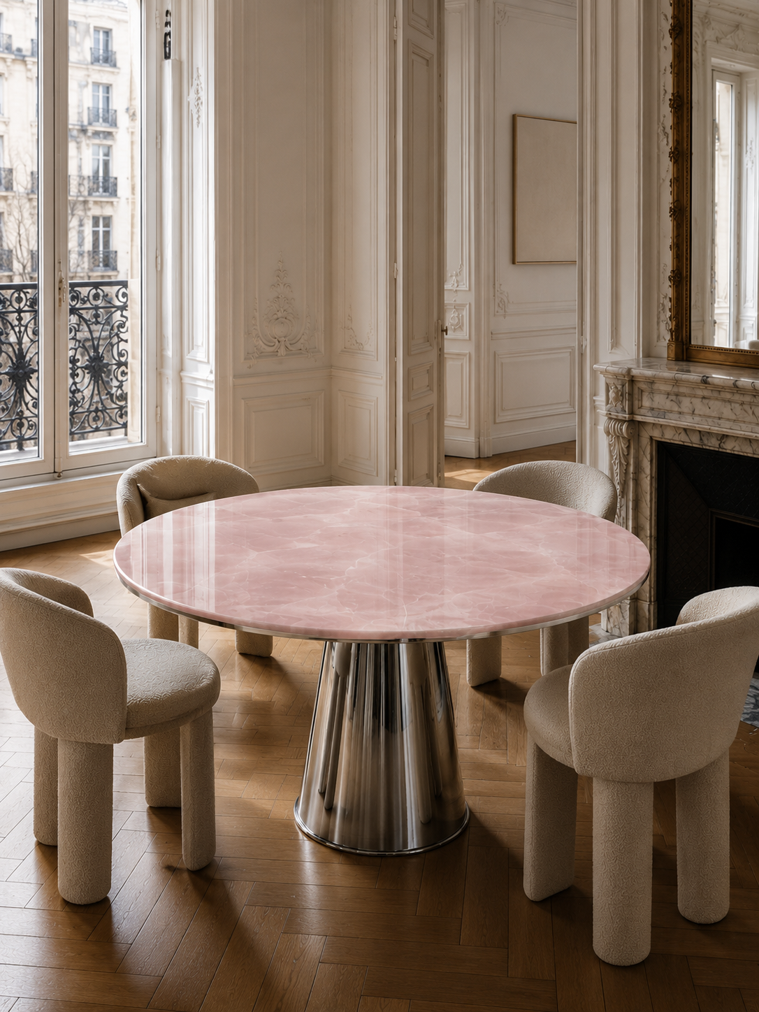Stół jadalniany Veloce Pink Onyx