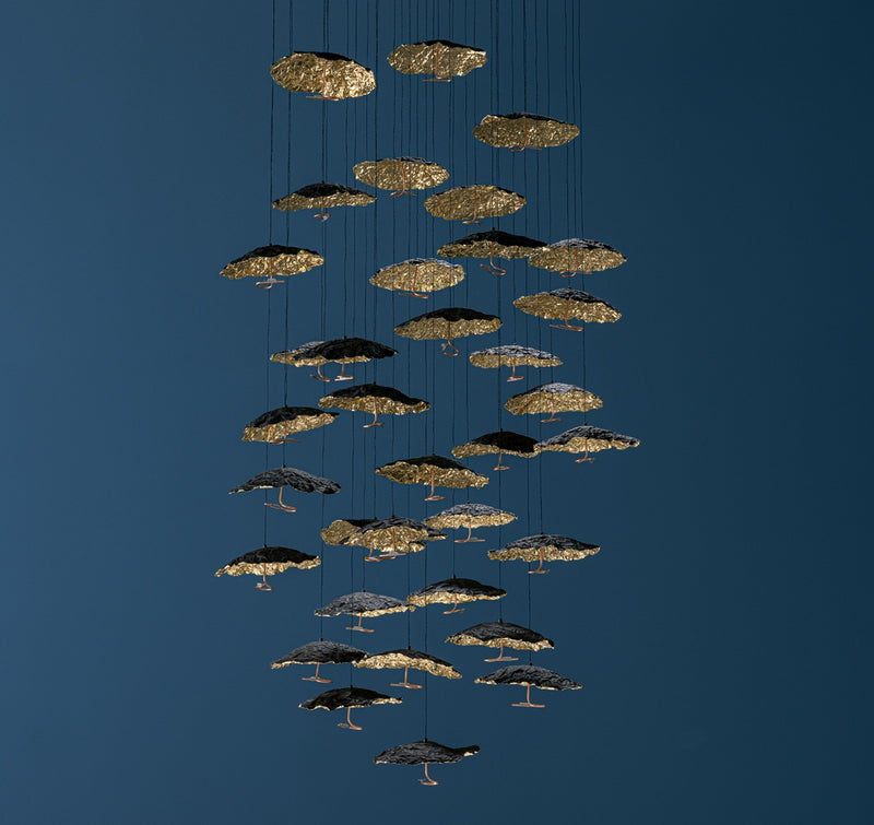 Gold Moon Chandelier