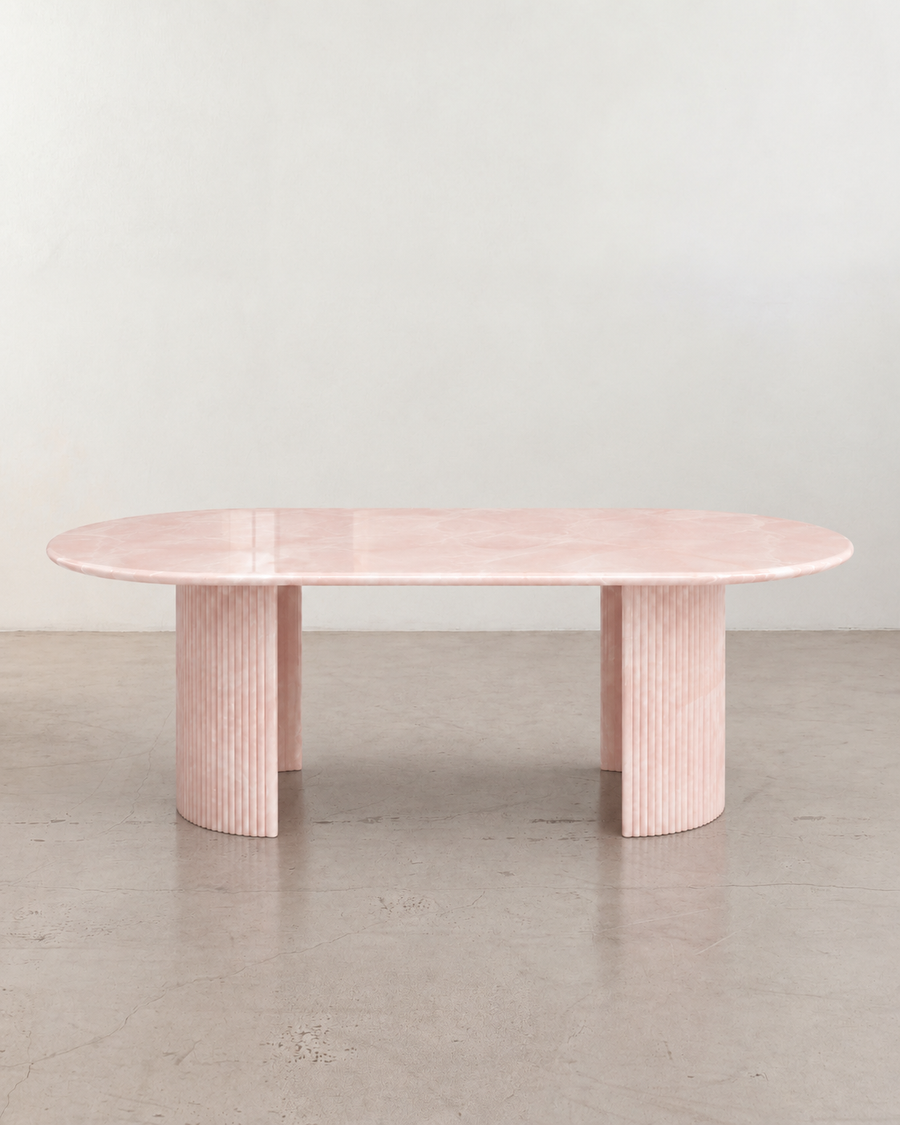 Pink Onyx Monolith Dining Table