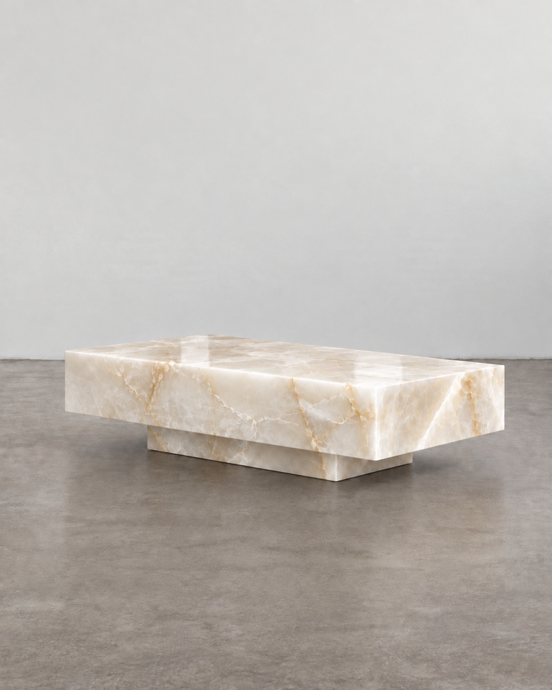 Stolik kawowy Ice White Onyx