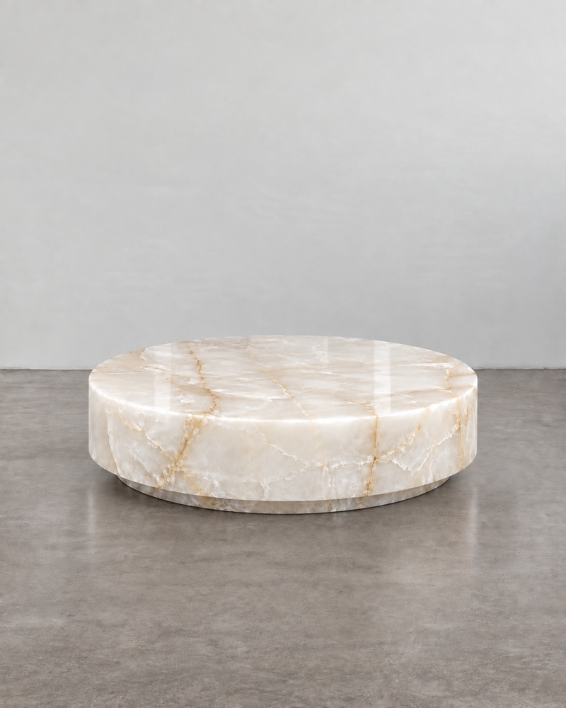 Coffee table Rondo White Onyx