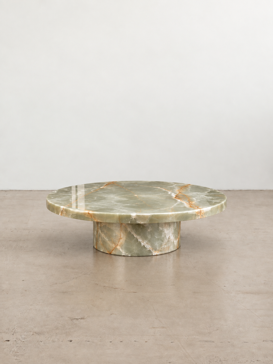 Orbit Green Onyx Coffee Table