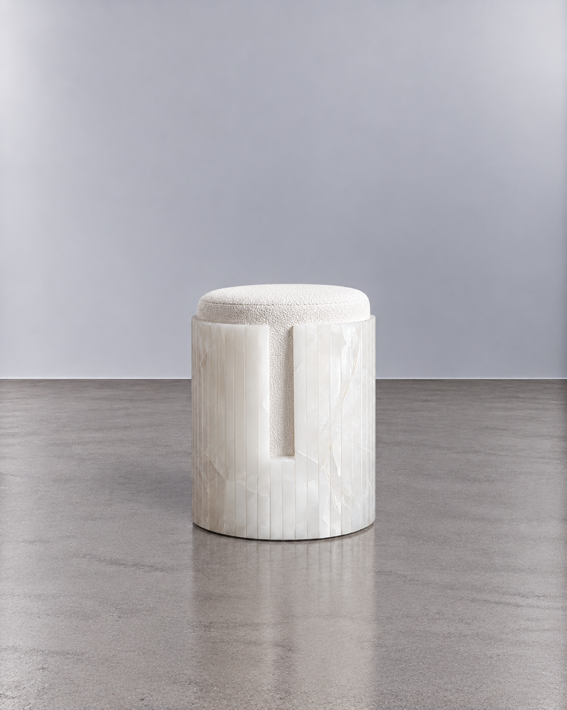 Puf Fiona White Onyx