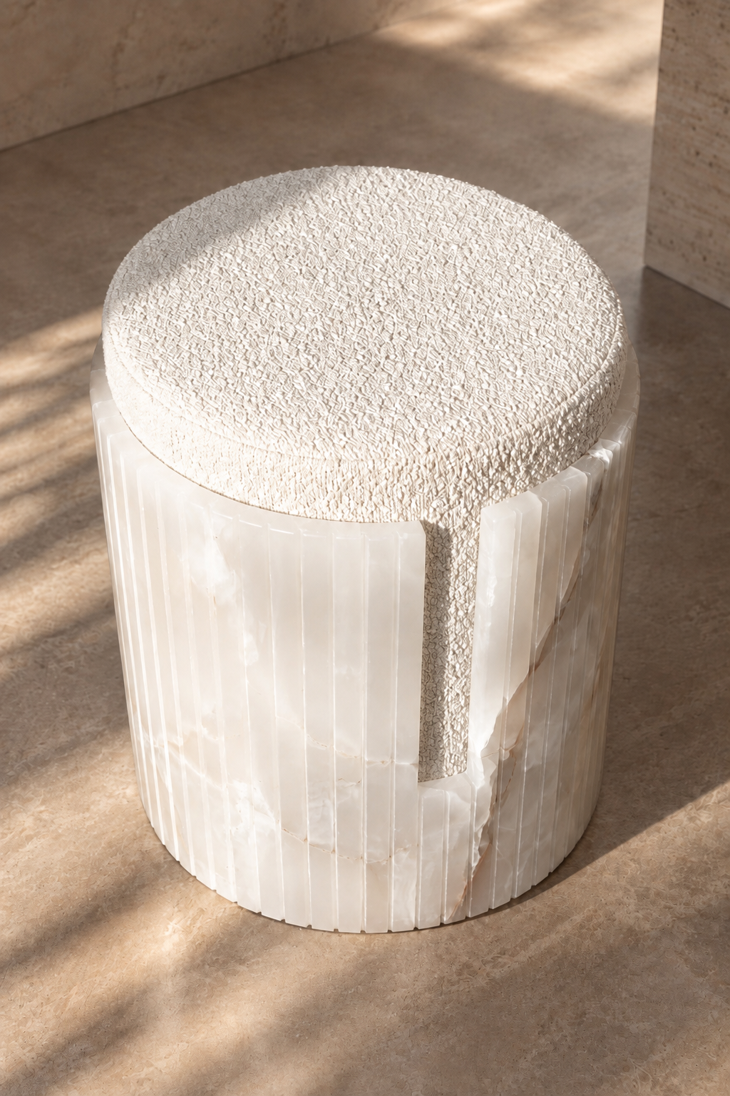 Puf Fiona White Onyx