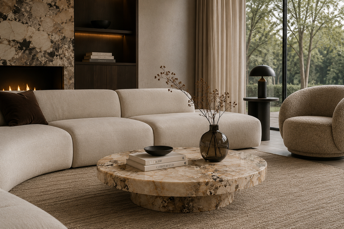 Plinth Patagonia round coffee table