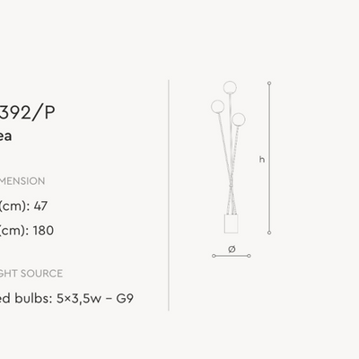 Lampa podłogowa Tea 2392/P Italamp