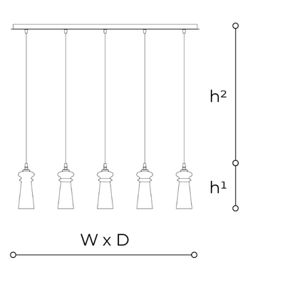 Lampa wisząca Licio 2296/L5 Italamp